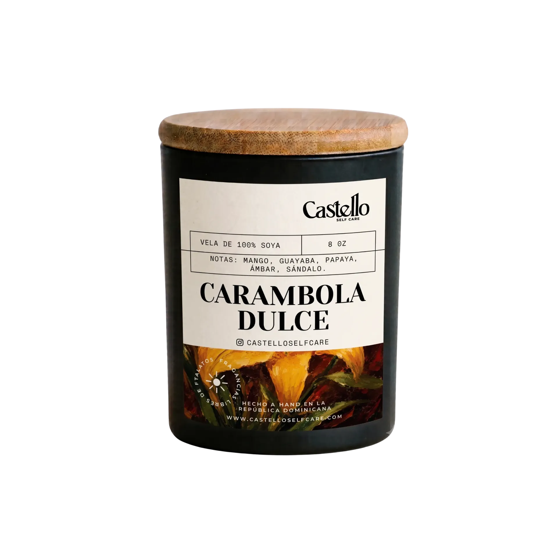 Carambola Dulce (Jarra de Vidrio Negra Matte 8 oz)