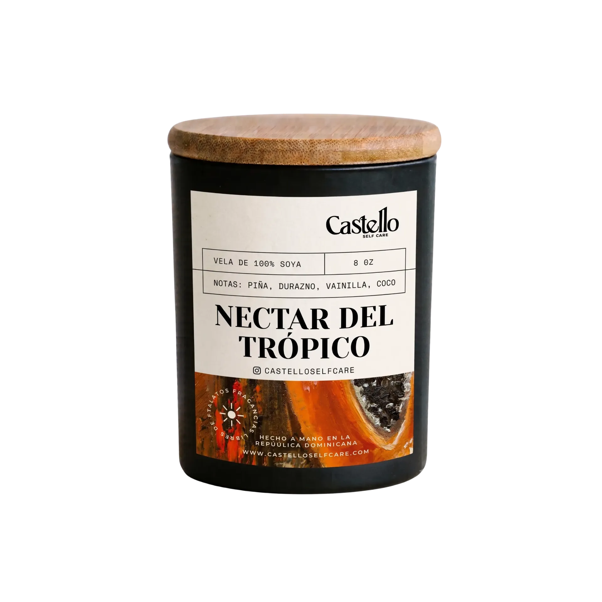 Néctar del Trópico (Jarra de Vidrio Negra Matte 8 oz)