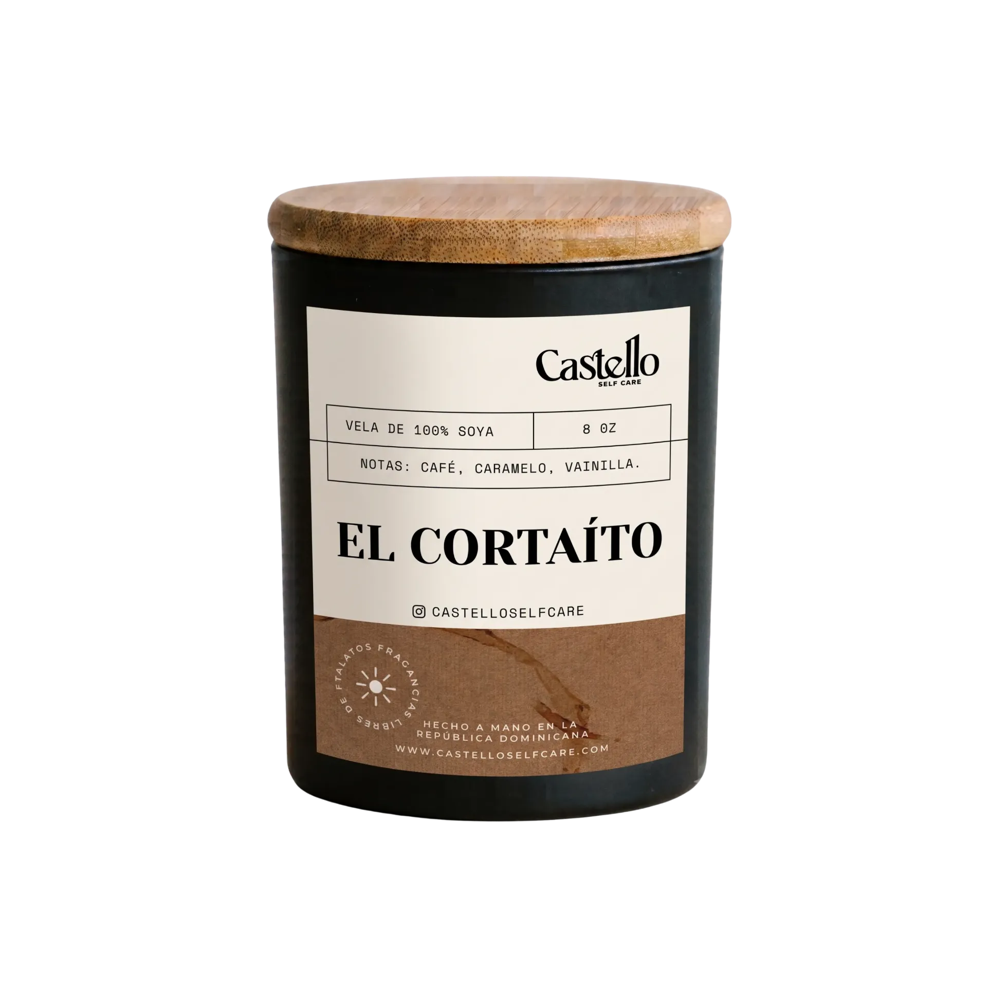 El Cortaíto (Jarra de Vidrio Negra Matte 8 oz)